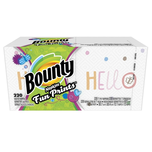 Bounty Everyday Paper Napkins, Print, 220 Count Napkins