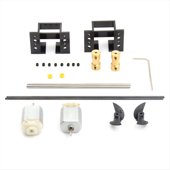 Rollbacks & More Motors RC Boat Parts Drive Set 130 Motor Motor Seat Copper Coupling 15CM Shaft Propellers Kit