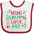 thumbnail image 3 of Inktastic Mimi and Pappy Love Me Grandchild Girls Baby Bib, 3 of 4