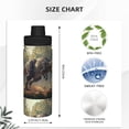 thumbnail image 3 of Cauagu Jungle Dinosaur Print 18oz Vacuum Insulated Stainless Steel Water Bottle,Coffee Travel Mug Spill Proof with Lid,Thermos Cup for Keep Hot/Ice Water Drinks, 3 of 7