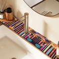 thumbnail image 2 of Yayeee Faucet Mat for Kitchen Sink 14.7" Diatomite Long Splash Guard Pad, Futuristic Sun, 2 Pack, 2 of 7
