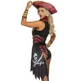 thumbnail image 2 of Leg Avenue Sultry Swashbuckler Pirate Costume for Women with Brocade Accents, Small, 2 of 5