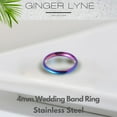 thumbnail image 2 of 4mm Stainless Steel Wedding Band Ring for Women or Men Ginger Lyne Collection, 2 of 7