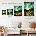 thumbnail image 3 of Yukon Northern Lights Green Teal Blue Large Wall Art Poster Print Thick Paper 18X24 Inch, 3 of 5