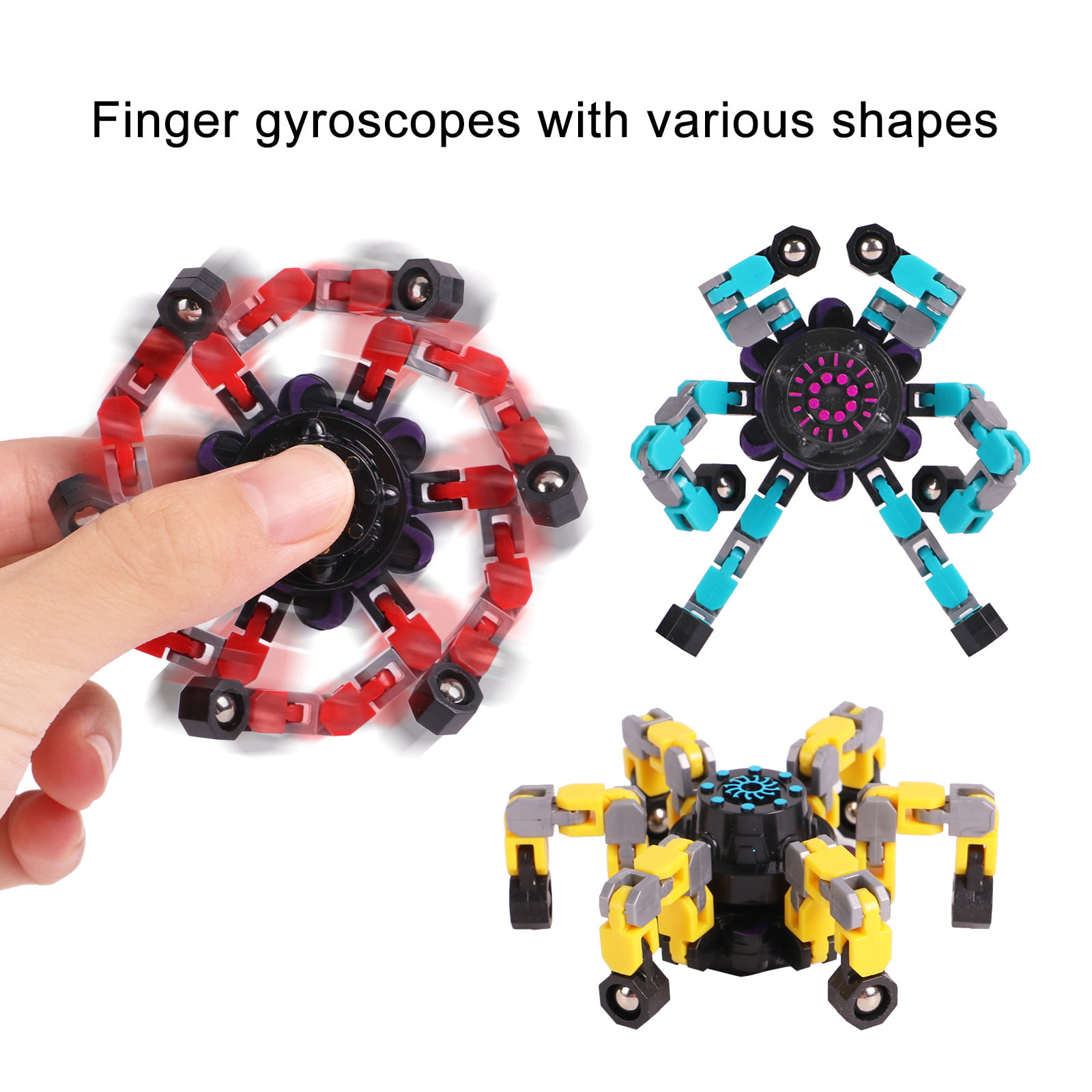 SPINER GYROSCOPE TOY Deformed Fidget Spinner For Kids✨/` H1O7 EUR 3,13 -  PicClick FR