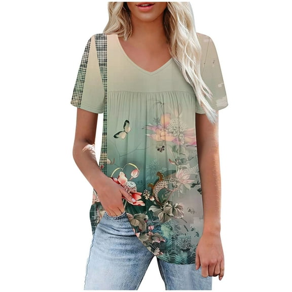 Fashion Tops for Women Trendy Summer Womens Shirts Loose Fit Women's Summer Tops, Tees & Blouses