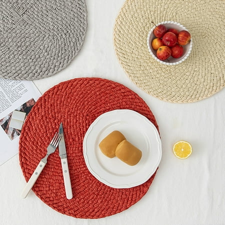 

Vintage Pastoral Style Paper Placemat (Round) Paper Dining Mat for Kitchen