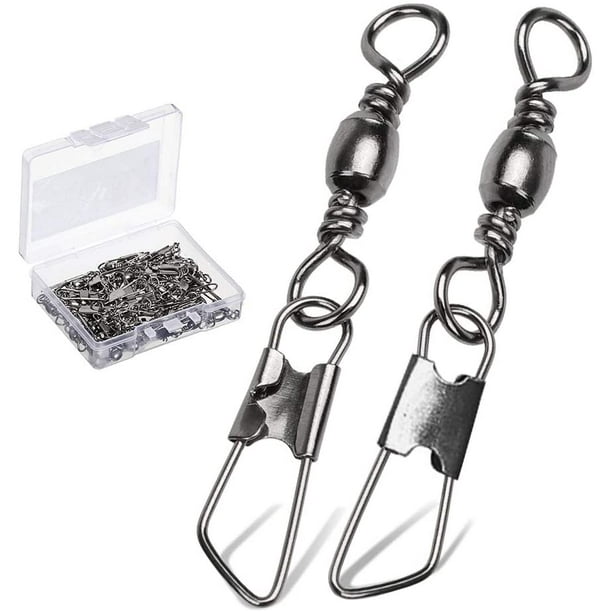 Stainless Steel Snap Swivel Saltwater High Strength Snaps Fishing