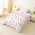 thumbnail image 2 of spefrowx Watercolor Pink Rose Bow Print Twin Comforter Sets for Women, Floral Romantic Bedding Set, Pink Reversible, 2 Pieces, 1 Comforter and 1 Pillowcase, 2 of 6