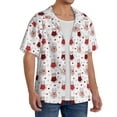 thumbnail image 2 of Fotbe cute cat hearts Camisa Estampada de Manga Corta para Hombre, Casual de Verano, Estilo Playero, Sin Arrugas-Small, 2 of 5