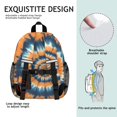 thumbnail image 5 of Orange and Blue Tie Dye Pattern Backpack for School, Cute School Bag with Adjustable Shoulder Straps and Padded Back, 15"x11.42"x5.5", 5 of 5