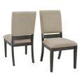 thumbnail image 2 of Weston Home Cuenca Black Finish Light Gray Linen Dining Chair, Set of 2, 2 of 7