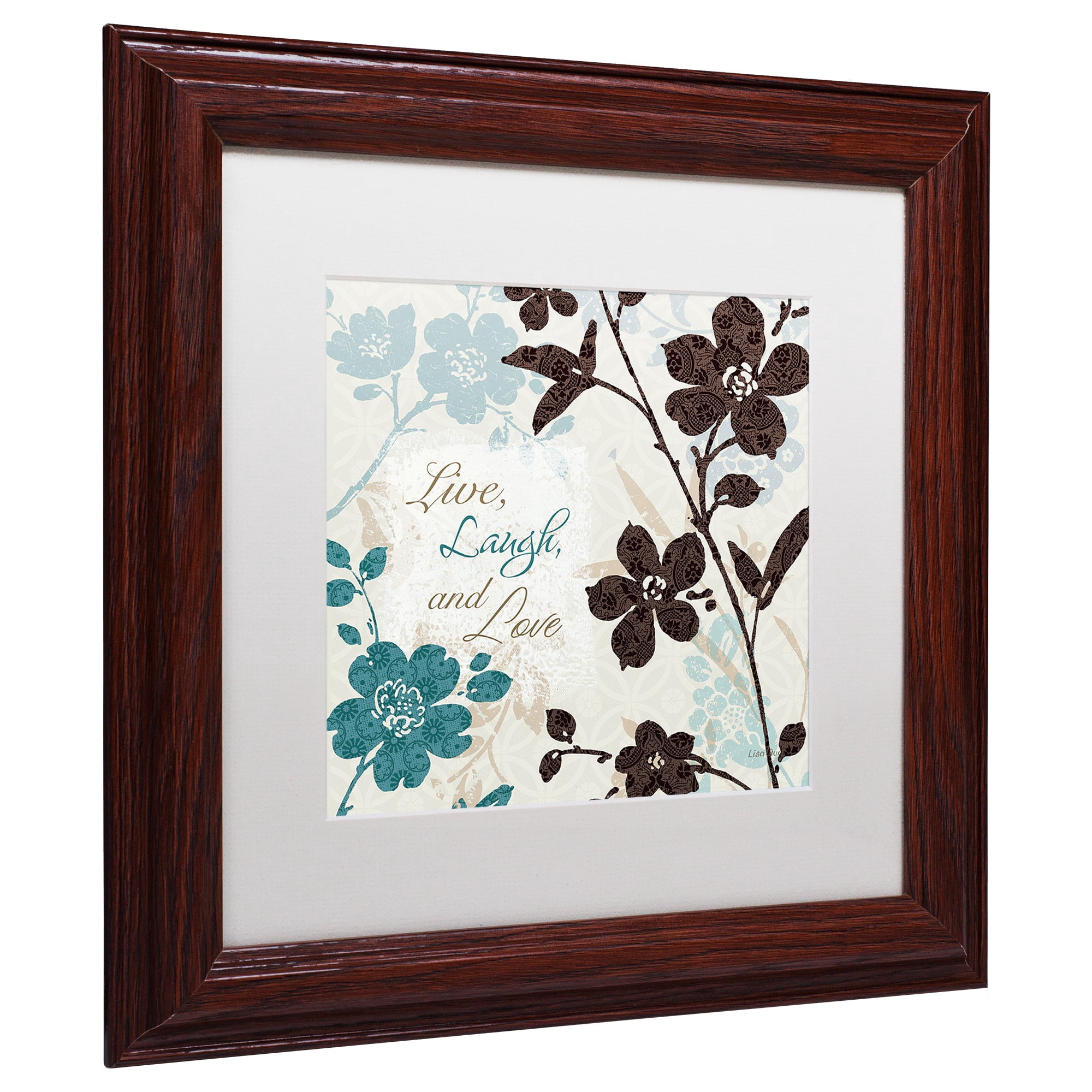 Trademark Fine Art "Botanical touch Quote II" Canvas Art by Lisa Audit, White Matte, Wood Frame