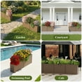 thumbnail image 4 of GONICHA Outdoor Planter Box with Removable Drip Tray, All-Weather Large Rectangular Planter for Outdoor or Indoor,Brown, 4 of 8
