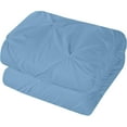 thumbnail image 3 of Pinch Duvet Cover 3 Piece Set with Zipper, 400 Thread Count & 100% Egyptian Cotton, Luxury Pleated Pinch Comforter and Quilts Protector with Pillowcases - Light Blue Solid, Oversize Queen Size., 3 of 5
