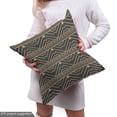 thumbnail image 4 of Ambesonne Tribal Fabric by the Yard Upholstery, Aztec Pattern Triangle Wave, 3 Yards, Tan and Dark Grey, 4 of 4
