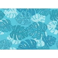 thumbnail image 1 of Ahgly Company Indoor Rectangle Patterned Bright Turquoise Blue Area Rugs, 7' x 10', 1 of 6