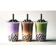 thumbnail image 3 of J-Basket Instant Boba Bubble Pearl Milk Tea Kit Variety (Taro, Black Tea, Matcha), 9 Total Servings, 3 of 6