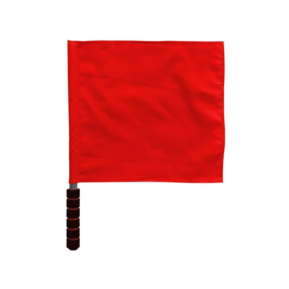 Referee Flag Stainless Steel Command Hand Flag Red Signal Flag Sponge Handle Special Patrol Performance Linesman Official Flag for Soccer Volleyball Football Track