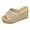 Beige, variant on Women's Knitted Mesh Strap Espadrille Wedge Slide Sandals, Slip‑on Open‑toe Non‑slip Platform Summer Casual Walking Shoes Green 36