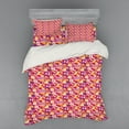 thumbnail image 2 of Ambesonne Geometric Bedding Set 3 Pcs, Funky Mosaic Shapes Art, Twin, Pale Orange Magenta, 2 of 3