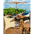 thumbnail image 5 of Boanket Outdoor Tablecloth with Umbrella Hole for Patio/Picnic/Party/Camping, Vintage Sunflower Waterproof Table Cloth Rectangle Table Cover Washable, Black Boho Ethnic Summer Botanical (60"x 102"), 5 of 7