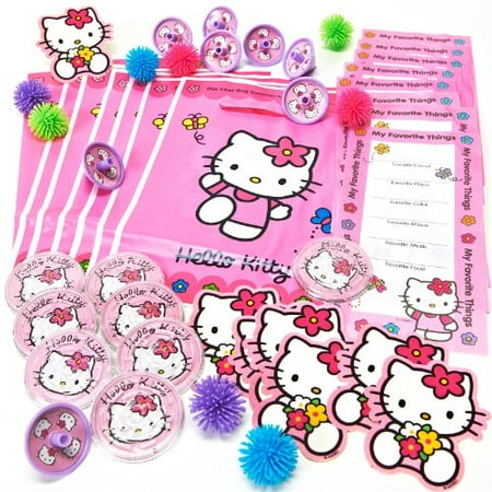Hello Kitty Birthday Party Invitations - Amscan Hello Kitty Party Favors Value Pack, 48-Piece