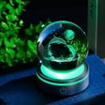 thumbnail image 6 of Changing Sea Turtle Crystal Ball Night Light for Room Decoration, 3D Illusion Ocean Theme Turtle Table Lamp with Silver Base, Ideal Gifts for Boys and Girls Birthday, Christmas, 6 of 14