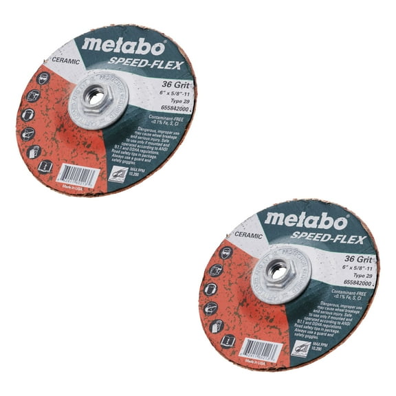 Metabo 665842000 6" Speed-Flex Grinding Wheel (2-Pack)