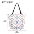 thumbnail image 5 of FORMRS Womens Canvas Tote Bag with Zipper Inner Pocket Shoulder Handbag, Pink Mosaic Pattern, 5 of 7