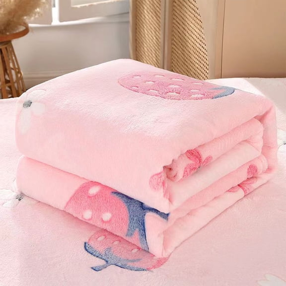 Throw Blanket for Winter Thickened Velvet Blanket Corals Flannel Blanket Fleece-lined Children's Lovely Blanket