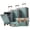 Antique Blue Green, variant on MAYEERTY 5-Piece Hardside Luggage Travel Set with TSA Lock,Front Opening,USB Port,Cup Holder,Duffle & Toiletry Bag