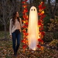 thumbnail image 5 of Lighted Swing Fabric Ghost Hanging Ornament, Maple Leaf Garland LED Halloween Decor, Weather Resistant Front Porch Tree Yard Display, Warm Glow Autumn Holiday Indoor Outdoor Hanging Prop, 5 of 5