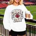 thumbnail image 3 of Game Day Sweatshirt Women Funny Football Print Sweatshirts Pullover Shirt, 3 of 6