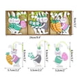 thumbnail image 3 of Fiudx Liquidación de ahorros de verano 9 adornos colgantes de madera de Pascua, canasta, zanahoria, flor de pollo, adornos colgantes de madera, decoración de árbol de cabaña, 3 of 5