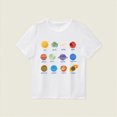 thumbnail image 2 of Toddler Boy Summer Clothes Toddler Boys Solar System Planet Print Short Sleeve T-Shirt,4T 5T 6T 7T 8T Crewneck Casual Summer Space Graphic Tee Tops Gibobby,White,Size 5-6T, 2 of 5