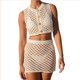 thumbnail image 2 of Conjuntos de Dos Piezas de Falda y Pareo, Trajes de Baño de Crochet para Mujer, Conjuntos de Playa Sexys para Vacaciones en Resorts. S, 2 of 10