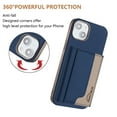 thumbnail image 3 of Allytechgroup Case for Apple iPhone 14, 2-in-1 Detachable Card Holder Magnetic RFID Blocking Wallet Shell [Compatible with MagSafe] Stand PU Leather Cover with Credit Card Slots/Cash Slots, Darkblue, 3 of 13