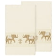 thumbnail image 2 of Authentic Hotel and Spa  Turkish Cotton Elephants Embroidered Cream 2-piece Bath Towel Set, 2 of 3