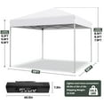 thumbnail image 4 of GVDV 10 ft x 10 ft Easy Pop up Outdoor Canopy Tent, Straight Legs Instant Canopy for Outside with Carrying Bag, White, 4 of 12