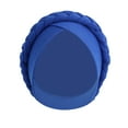 thumbnail image 2 of Only Moment Hair Accessories for Women Chemo Headwear for Women Polyester Soft Pre Tied Knot Pleated African Head Wraps Cancer Turban Cap Chemo Headwrap Head Wear Blue,One Size, 2 of 5