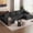 Black, variant on 130 Inch U Shaped Sectional Sofa, Modular Corduroy Couch with Chaise, Boneless Design, High Capacity, Living Room, Brown