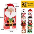 thumbnail image 2 of 24 piezas pequeñas bolsas de regalo de papel de Navidad bolsita de caramelos bolsos de mano Santa Claus reno muñeco de nieve cajas de caramelos envoltura de regalo para grageas galletas cumpleaños, 2 of 5