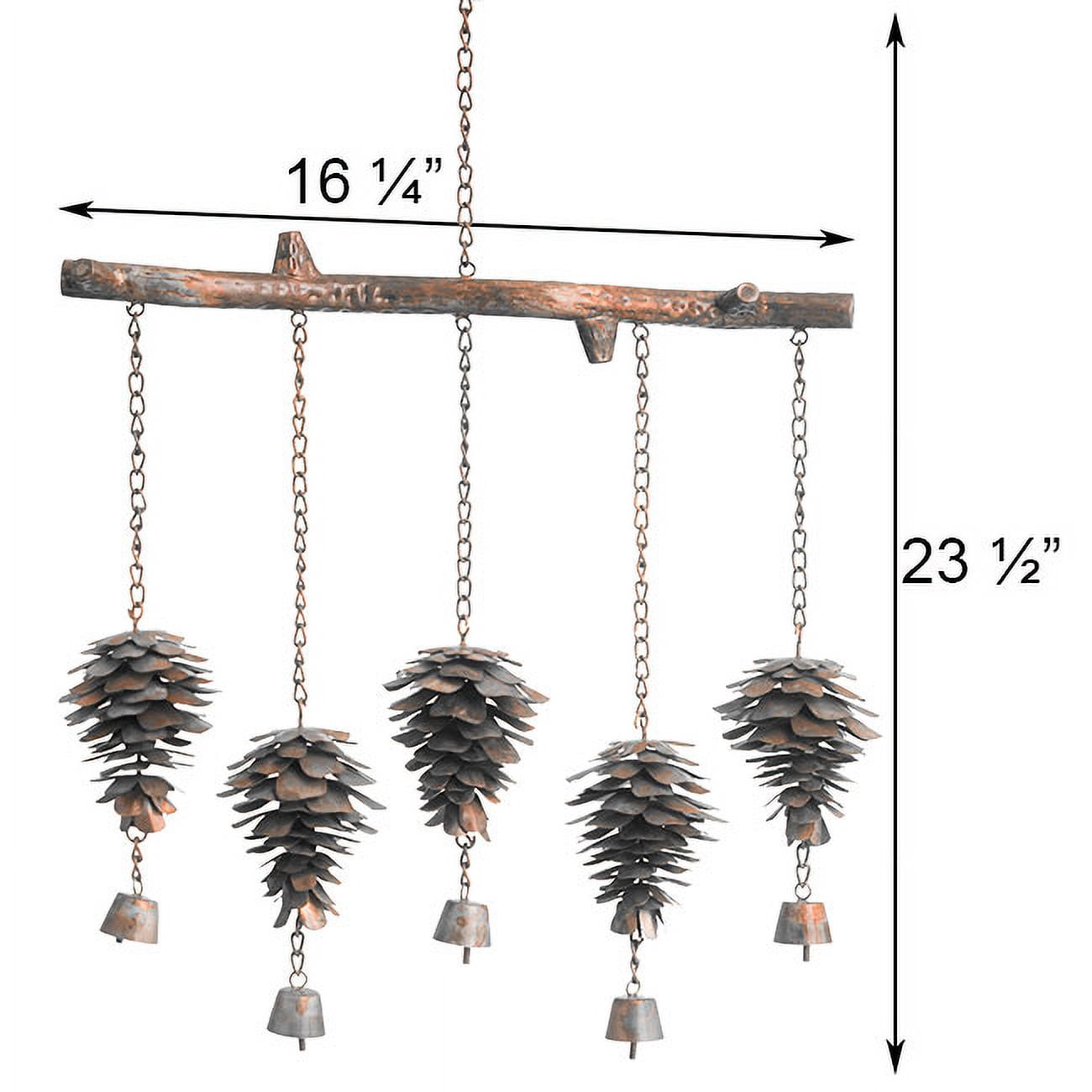 Flamed Copper Pine Cone Wind Chimes