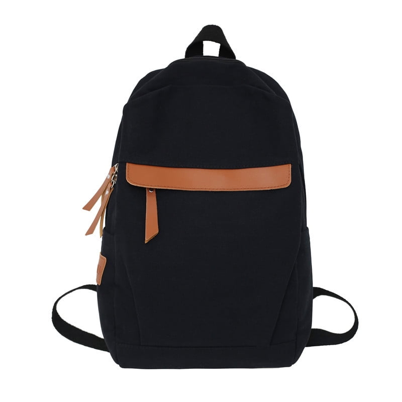 Girl's Backpack High School Bag Large Capacity Pure Color Simple
