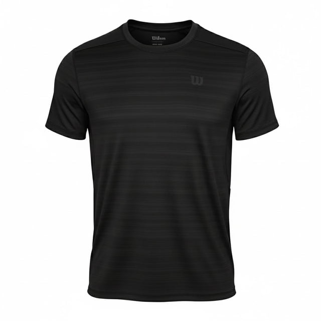 Playera Deportiva Wilson para Hombre Dual Running Manga Corta Color Negro Talla EG