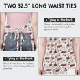 thumbnail image 6 of White Christmas Truck and Tree Apron-Garden Aprons for Women with Pockets-Cotton Linen Waterproof Kitchen Cooking Gardening Aprons Adjustable for Kitchen,Cooking,BBQ and Salon 32"x27", 6 of 7