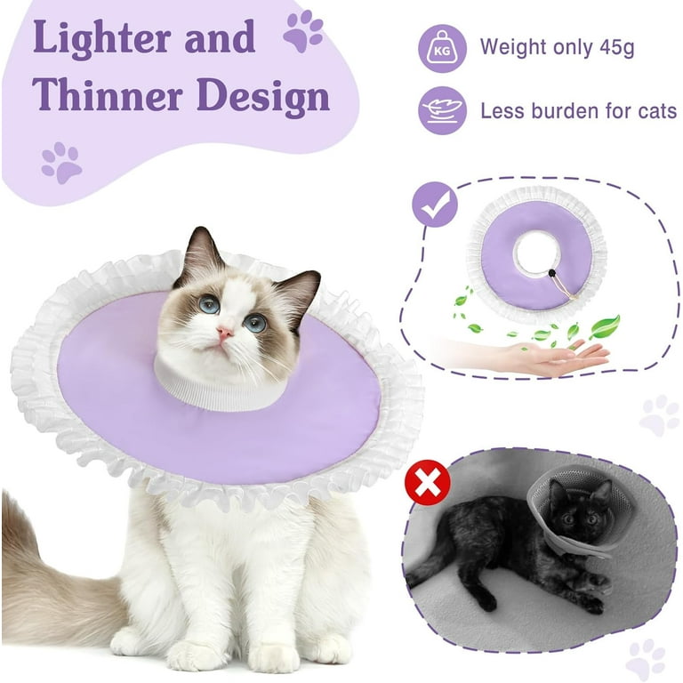 Calming Collar For Cats Soft Cat Recovery Cone (Adjustable