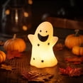 thumbnail image 7 of Halloween Night Light Decor Mini Glowing Ghost LED Table Lamp 4.72x2.95x2.76in Plastic Warm LED & Cute Design for Desktop Bedroom Indoor Halloween Home Decor by MPOISVA, 7 of 7