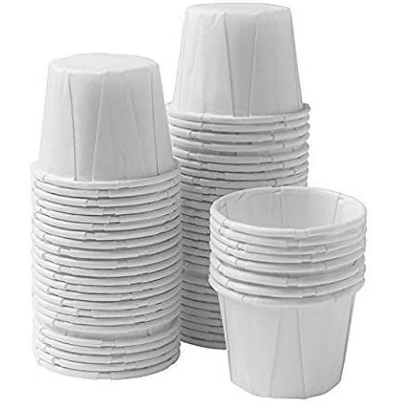 Disposable Paper Souffle Medicine Cups 3/4 oz [Pack of 2500] – (0.75 Ounce) Small Cups for Medication Distribution, Pills, Tasting, Condiments, Food and Dessert Serving